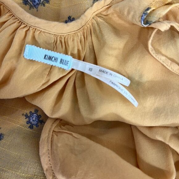 Kimchi Blue Urban Outfitters Yellow Spaghetti Straps Mini Swing Dress Size XS - Picture 7 of 10